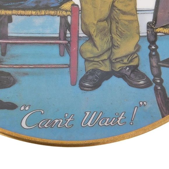 Norman Rockwell Boy Scout Plate "Can`t Wait" 1981 First Addition #7946 of 10,000 - Picture 3 of 7